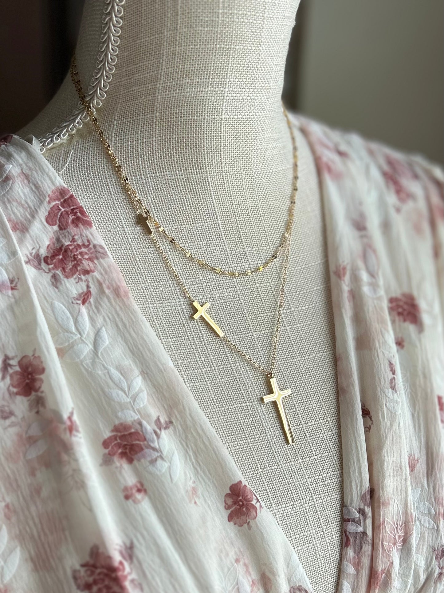 Triple Cross Necklace