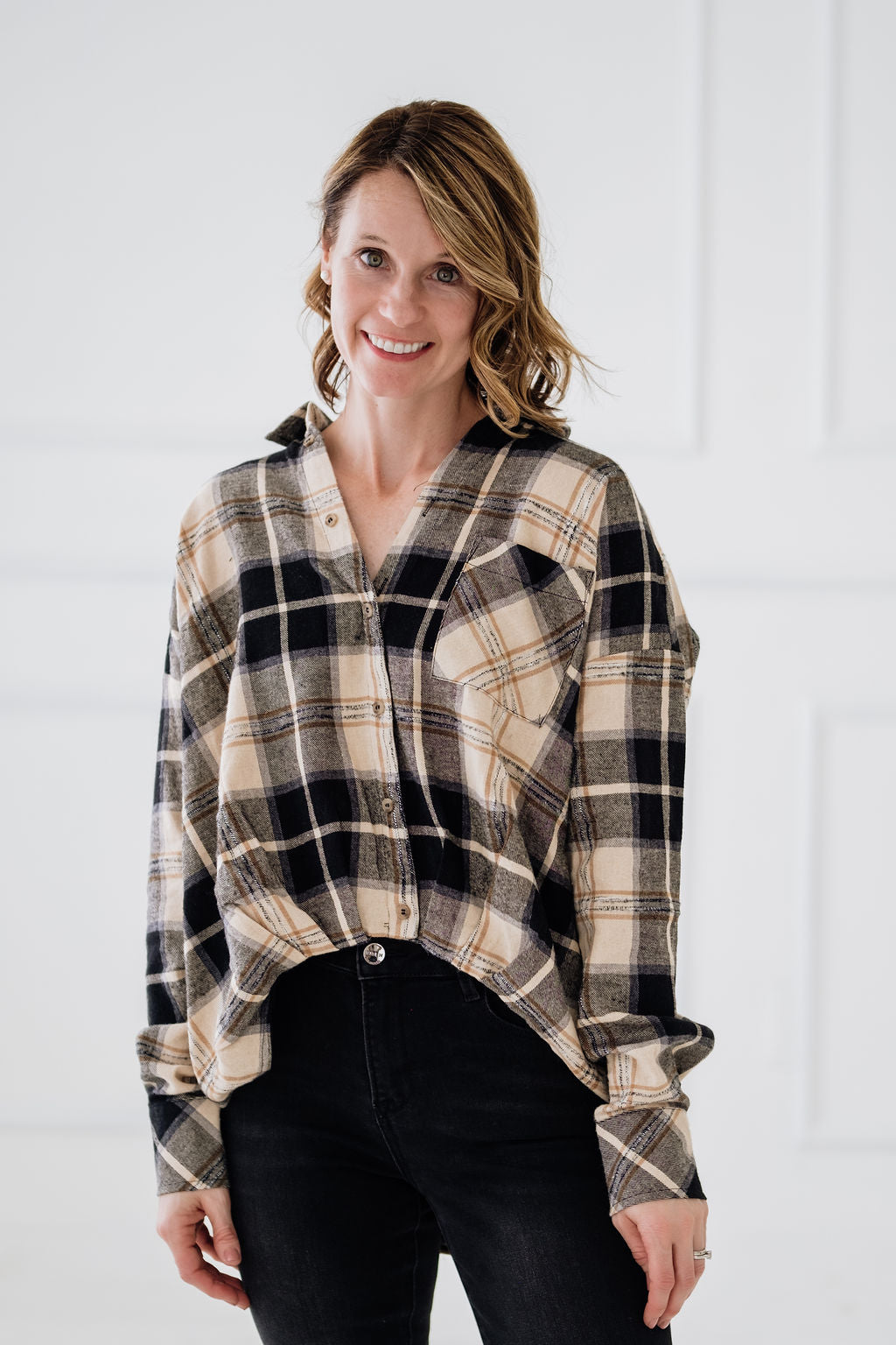 Rowen Hi-Lo Plaid Shirt